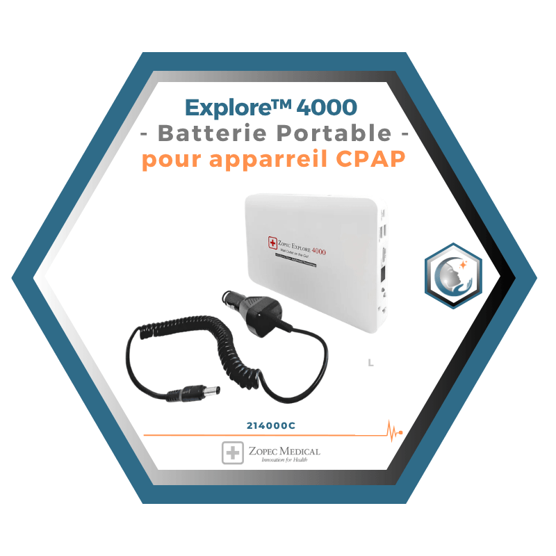 Zopec  | Explore™ 4000 | Batterie Portable pour apparreil CPAP