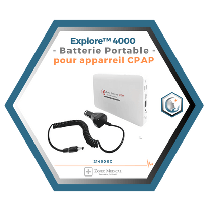 Zopec  | Explore™ 4000 | Batterie Portable pour apparreil CPAP